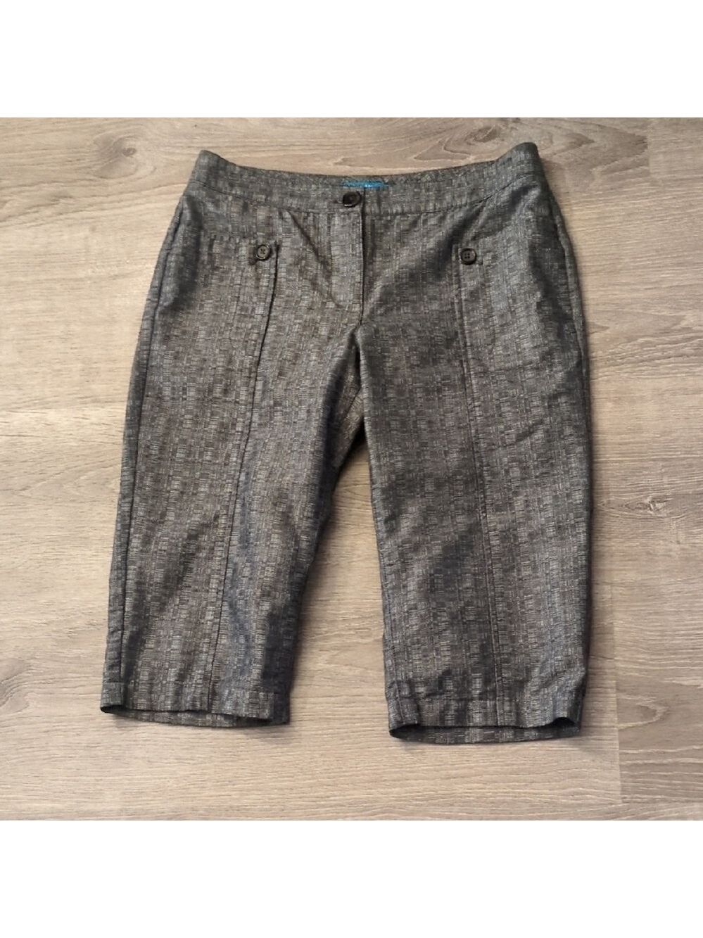 Derek Lam For Design Nation Gray Black Capri Pants Size 6